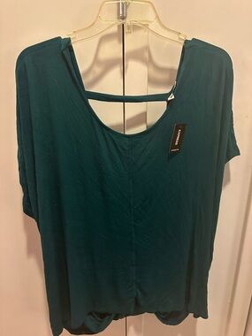 🆕 Express Teal Short Sleeve Scoop Back Tee